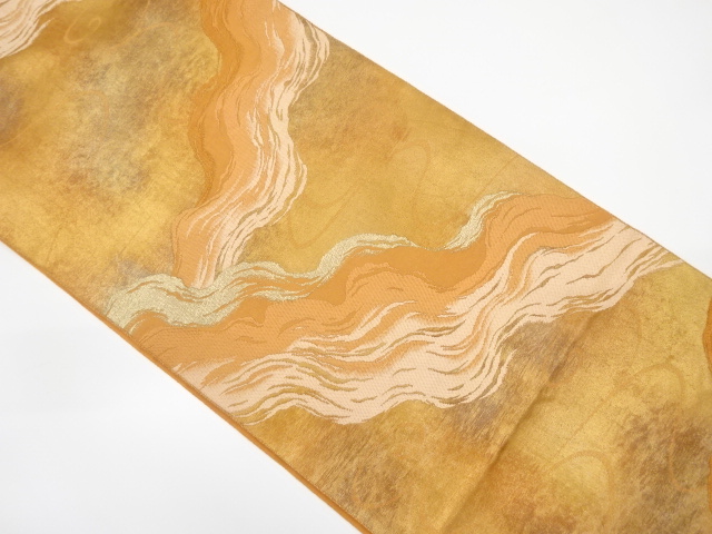 霞模様織り出し袋帯